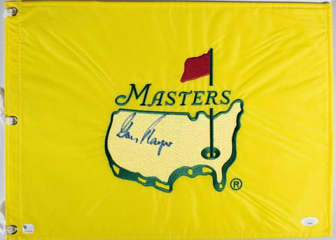 Gary Player Signed Masters Tournament Pin Flag (JSA COA) 3xMasters Champion