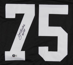 Mean Joe Greene Signed Pittsburgh Steelers Jersey Inscribed HOF 87 (Schwart) D.T
