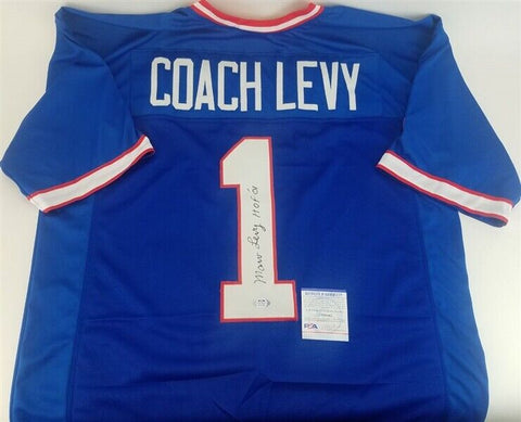 Marv Levy Signed Buffalo Bills Jersey "HOF 01" (PSA COA) 4xSuper Bowl Coach