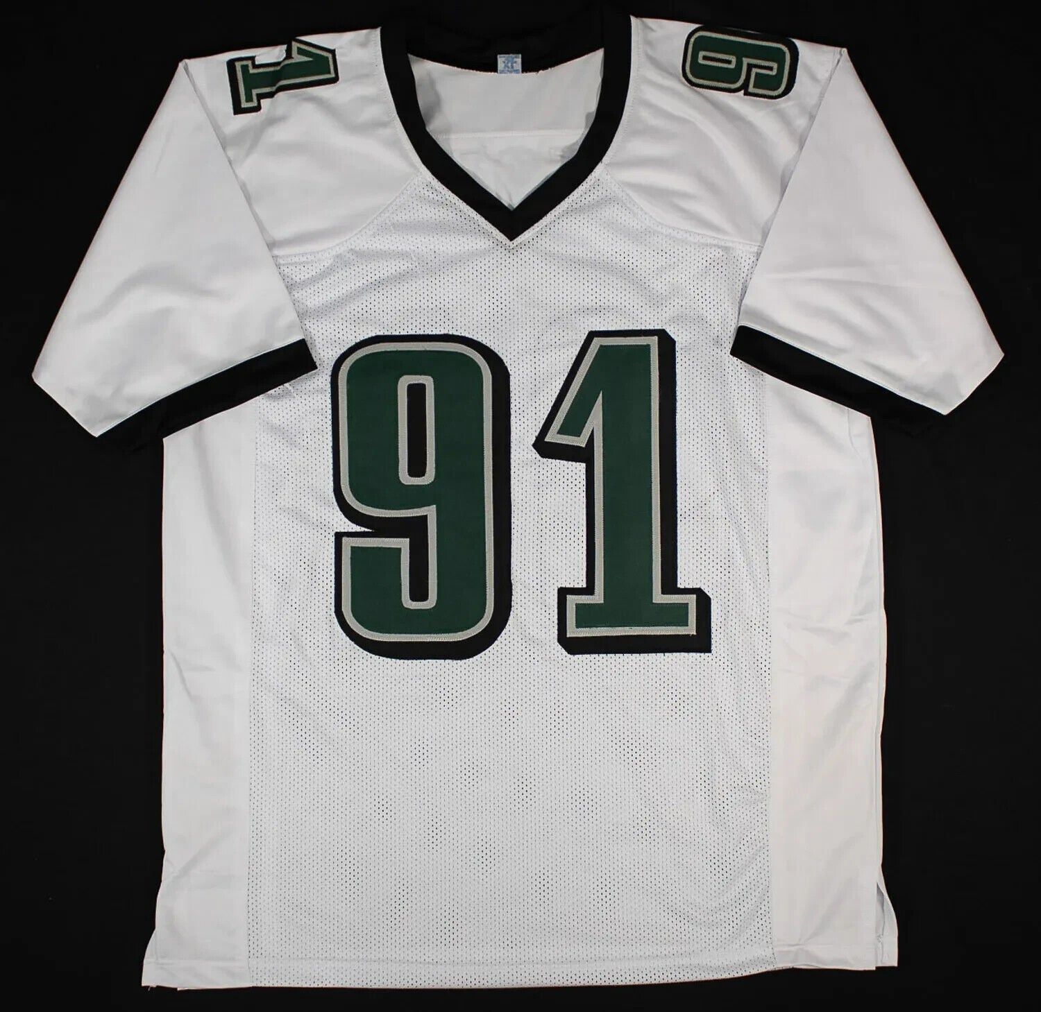 Fletcher Cox Signed Philadelphia Eagles White Jersey (Beckett) 4×Pro Bowl D.T.
