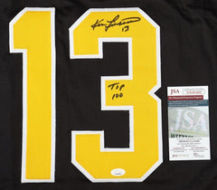 Ken Linseman Signed Boston Bruins Jersey "Top 100" (JSA COA) Veteran NHL Center