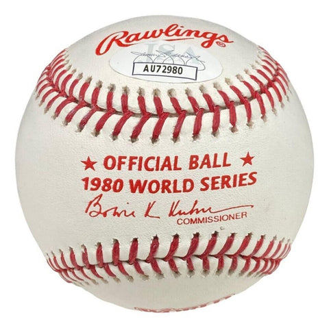 Pete Rose Signed Official 1980 World Seies Baseball (JSA COA) Phillies vs Royals