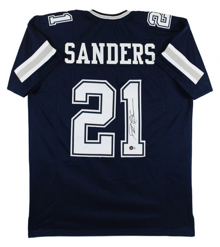 Deion Sanders Signed Dallas Cowboys Jersey (Beckett) 8xPro Bowl Def. Back / HOF