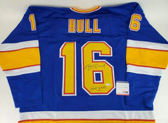 Brett Hull Signed St Louis Blues Captains Jersey (PSA COA) NHL Hall of Fame 2009