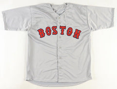 Derek Lowe Signed Boston Red Sox Road Jersey Inscribed "04 W.S CHAMPS" (Beckett)