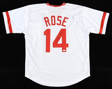 Pete Rose Signed Cincinnati Reds Jersey (JSA COA) MLB's All Time Hit leader 4256