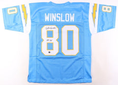 Kellen Winslow Signed Chargers Jersey Inscribed "HOF 95" (Beckett) 5×Pro Bowl TE