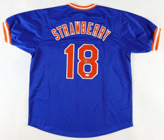 Darryl Strawberry Signed Mets Jersey (JSA COA) 3xNew York World Series Champ O.F