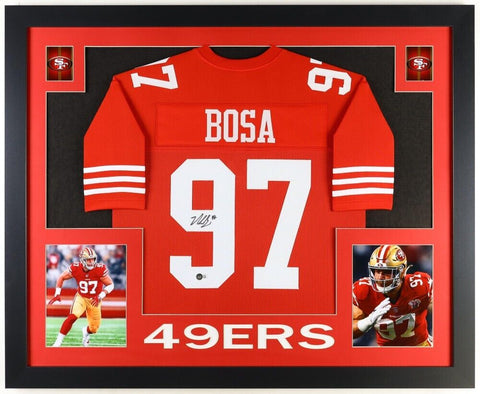 Nick Bosa Signed San Francisco 49ers 35"x43" Framed Jersey (Beckett) All Pro D.E