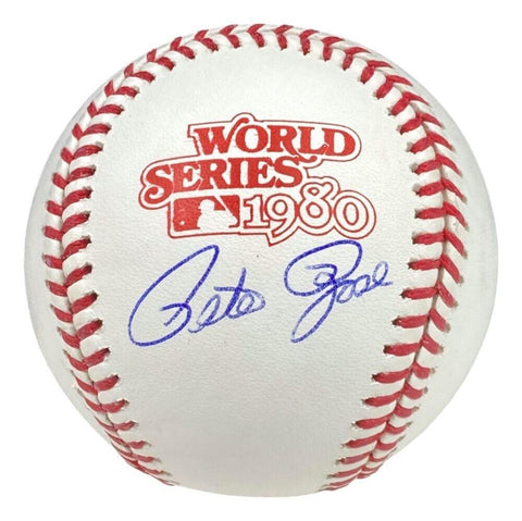 Pete Rose Signed Official 1980 World Seies Baseball (JSA COA) Phillies vs Royals