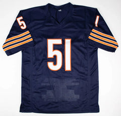 Dick Butkus Signed Chicago Bears Career Stat Jersey (Beckett COA) 8×Pro Bowl L.B