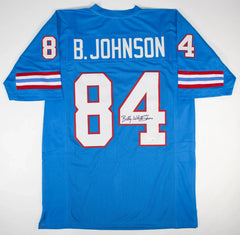 Billy "White Shoes" Johnson Signed Houston Oilers Jersey (JSA COA) 3×Pro Bowl WR