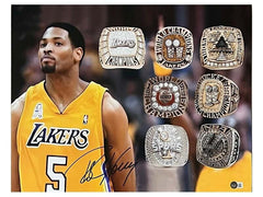 Robert Horry Signed Los Angeles Lakers Jersey Inscribed "7xChamp!" (Beckett)