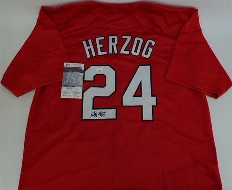 Whitey Herzog Signed Cardinals Jersey (JSA COA) St. Louis Manager (1980-1990)