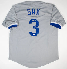 Steve Sax Signed Los Angeles Dodgers Jersey Inscribed “82 ROY”(JSA COA) 2nd Base