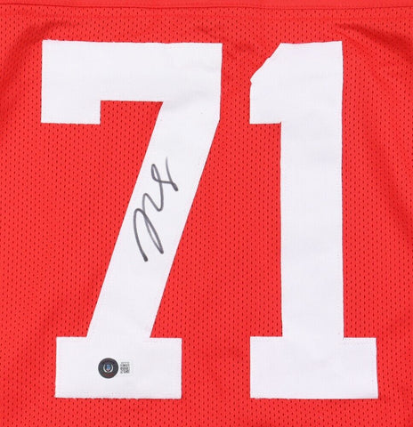 Trent Williams Signed San Francisco 49ers Jersey (Beckett) 10xPro Bowl Off. Line