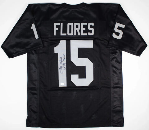 Tom Flores Signed Raiders Jersey “2x SB Champ” (JSA COA) Oakland QB (1960–1966)