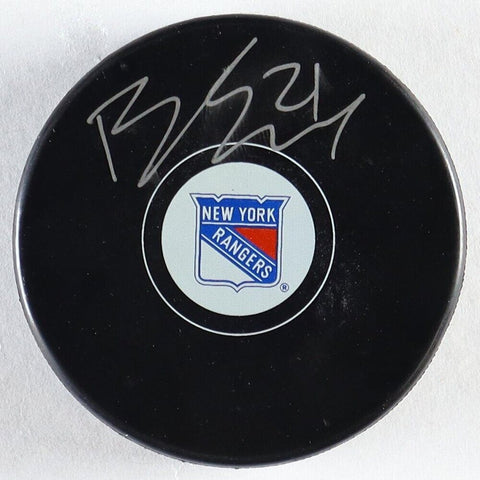 Barclay Goodrow Signed New York Rangers Logo Puck (JSA COA) 2xStanley Cup Champ