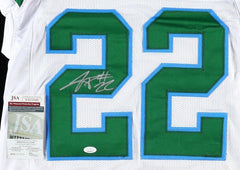 Tyjae Spears Signed Tulane Green Wave Jersey (JSA COA) Tennessee Titans R.B.