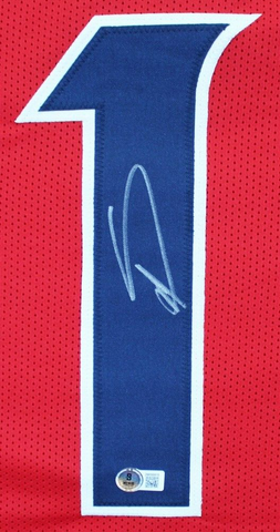 Stefon Diggs Signed Houston Texans Red Jersey (Beckett) 4xPro Bowl Wide Receiver