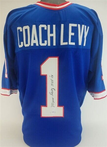 Marv Levy Signed Buffalo Bills Jersey "HOF 01" (PSA COA) 4xSuper Bowl Coach