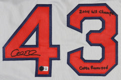 Alan Embree Signed Boston Red Sox Jersey 2xInscribed (Beckett) 2004 World Champs