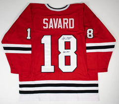 Denis Savard Signed Chicago Blackhawks Jersey Inscribed HOF 2000 (JSA COA)