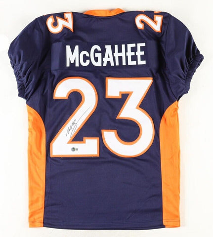 Willis McGahee Signed Denver Broncos Pro Cut Jersey (JSA COA) 2×Pro Bowl R.B.