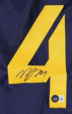 Miles McBride Signed West Virginia Mountaineers Jersey (Beckett) Knicks 2021 Pck