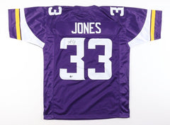 Aaron Jones Signed Minnesota Vikings Jersey (Beckett) 2020 Pro Bowl Running Back