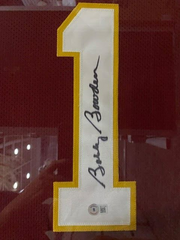 Bobby Bowden Signed Florida State Seminole 35x43 Framed Jersey (Beckett) Coach