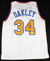 Charles Oakley Signed New York Knicks Jersey (JSA COA) All Star Power Forward