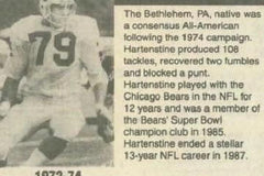 Mike Hartenstine Signed Penn State Jersey (JSA COA) Chicago Bears Super Bowl XX