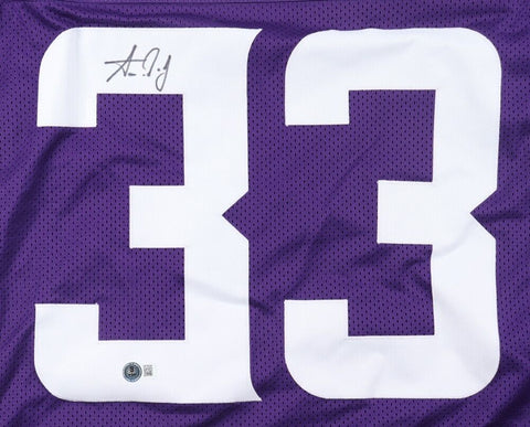 Aaron Jones Signed Minnesota Vikings Jersey (Beckett) 2020 Pro Bowl Running Back