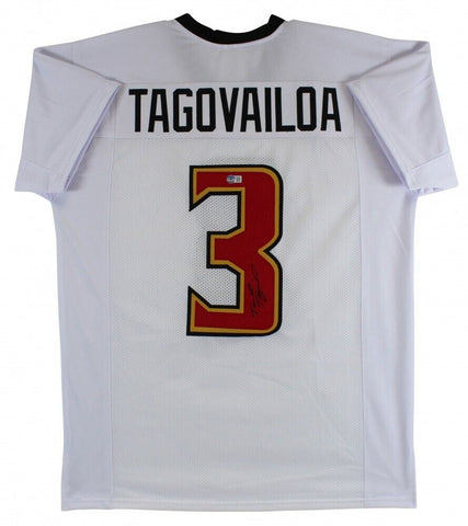 Taulia Tagovailoa Maryland Terrapins Signed Jersey (Beckett)  Tua's Younger Bro
