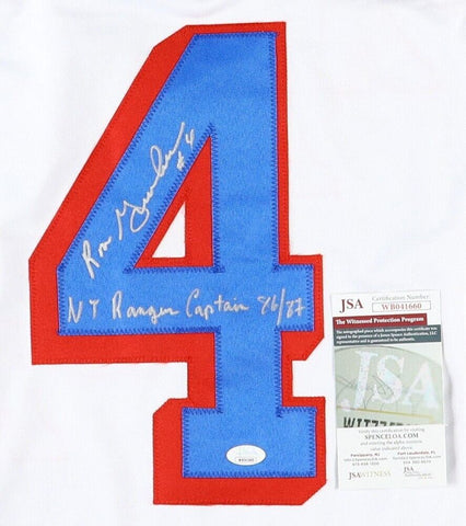 Ron Greschner Signed New York Rangers Jersey "NY Rangers Captain 86/87 (JSA COA)