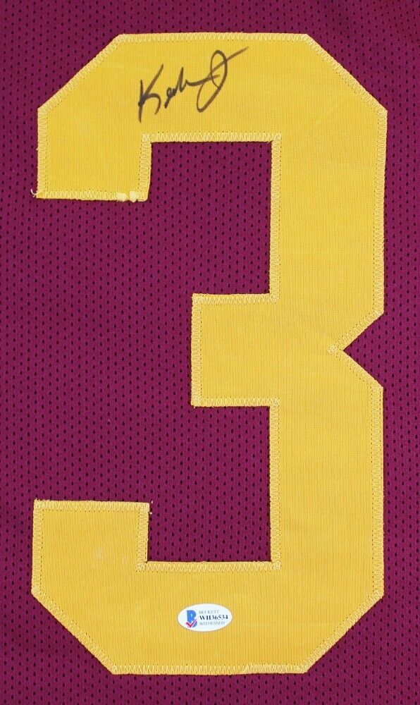 Keyshawn Johnson Signed USC Trojans Jersey (Beckett) Super Bowl XXXVII Champ WR