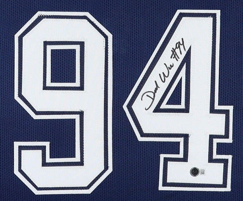 Demarcus Ware Signed Dallas Cowboys 35x43 Framed Jersey (Beckett) 9xPro Bowl L.B