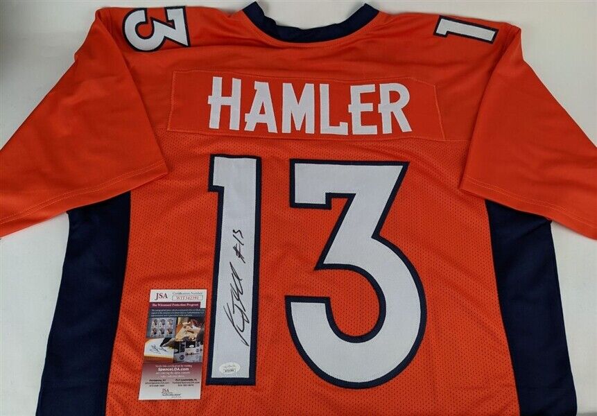 K J Hamler Signed Denver Broncos Jersey (JSA COA) Ex Penn State Wide Receiver