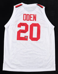 Greg Oden Signed Ohio State Buckeyes Jersey (Playball Ink) 2007 #1 Overall Pick