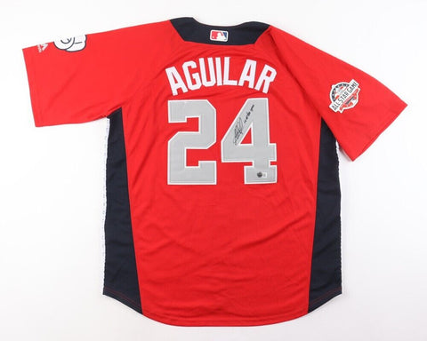 Jesus Aguilar Signed Milwaukee Brewers 2018 NL All-Star Game Jersey (Beckett) 1B