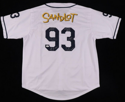 Signed Jersey by 6 Members of the 1993 Hit Film "The Sandlot"  (JSA COA)