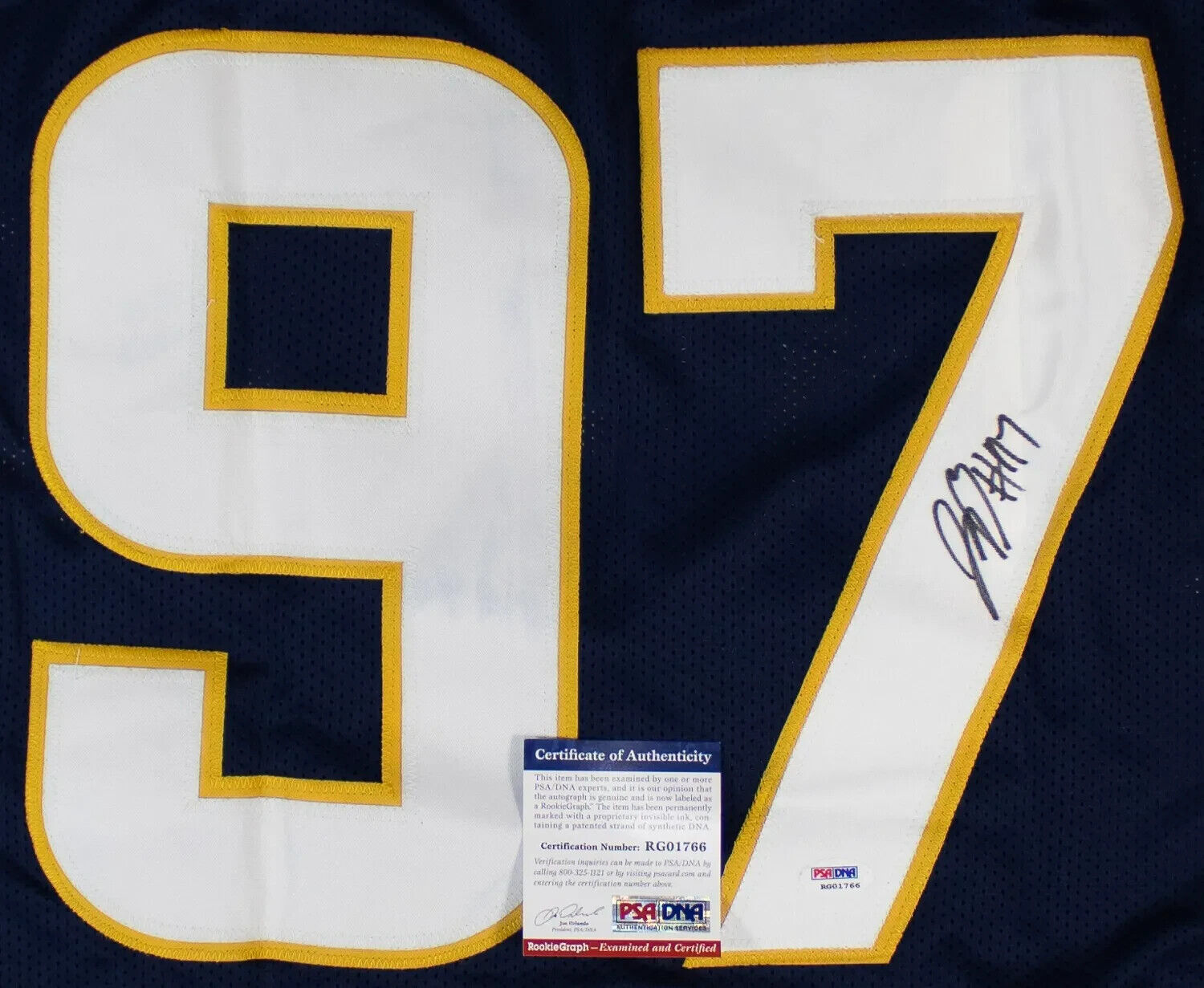 Joey Bosa Signed San Diego Chargers Jersey PSA COA Ohio State D.E. confinescollectibles