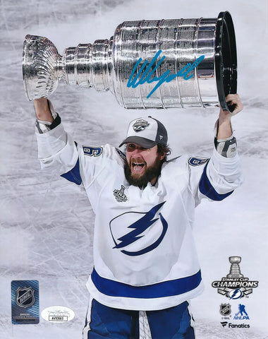 Nikita Kucherov Signed Tampa Bay Lightning Stanley Cup 8x10 Photo (JSA COA)