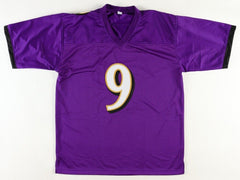 Justin Tucker Signed Baltimore Ravens Purple Home Jersey (JSA) 3xPro Bowl Kicker