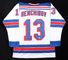 Sergei Nemchinov Signed New York Rangers Jersey Inscribed "94 Cup" (JSA COA)