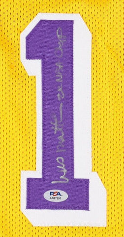 Wes Matthews Signed Los Angeles Lakers Inscribed "2xNBA Champ" Jersey (PSA)