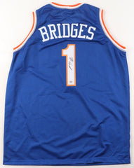 Mikal Bridges Signed New York Knicks Jersey (PSA) 2xNCAA Champion Villanova