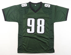 Jalen Carter Signed Philadelphia Eagles Dark Green Jersey (Beckett)Ex-Georgia DT