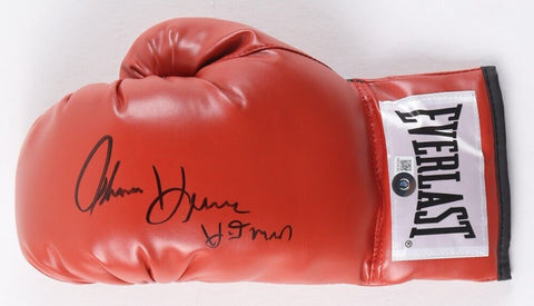 Thomas Hearns Signed Everlast Boxing Glove Insibd "Hitman" (Beckett) 61-5 Record